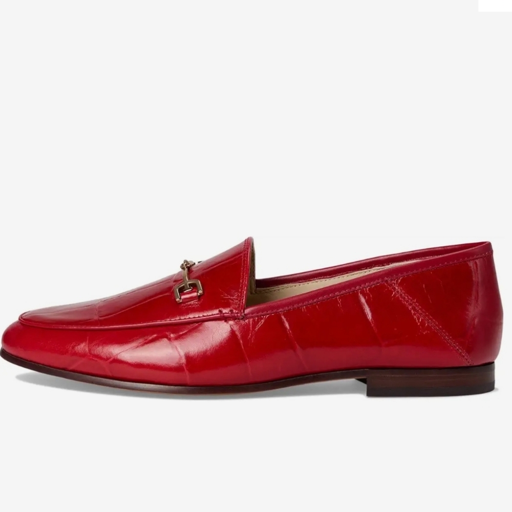 Sam Edelman Loraine, Red Croc Pattern Loafers NEW In Box 10.5M - Picture 3 of 16